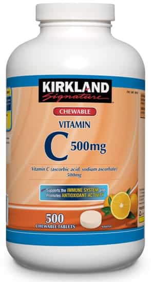 Kirkland Signature Chewable Vitamin C 500mg (500pk)