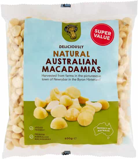 The Happy Nut Natural Macadamias (600 gs)