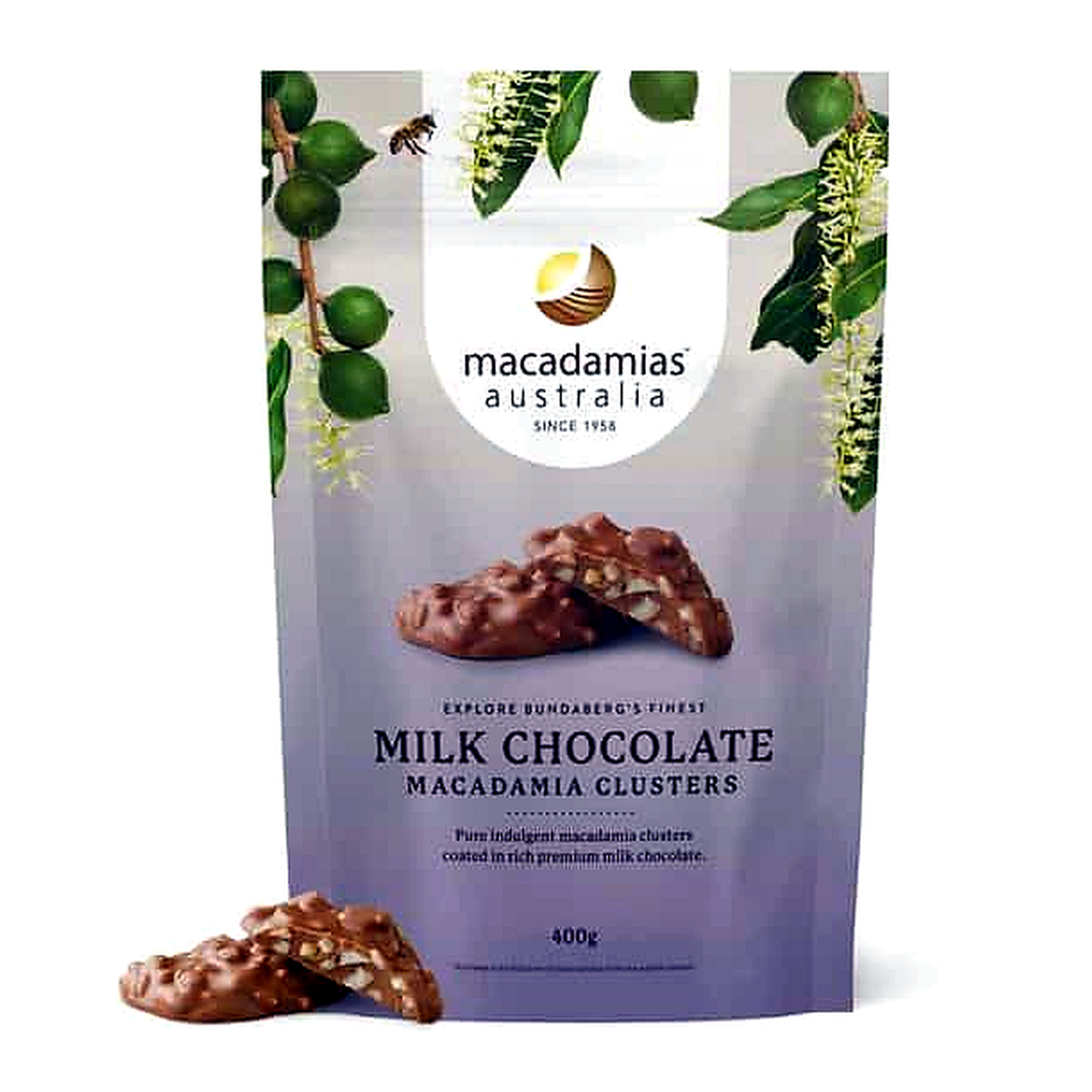 Macadamias Australia Milk Chocolate Clusters (400 g)