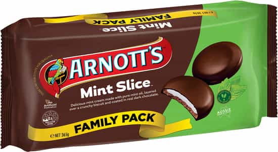 Arnott's Mint Slice Chocolate Biscuits Family Pack (365 gs)