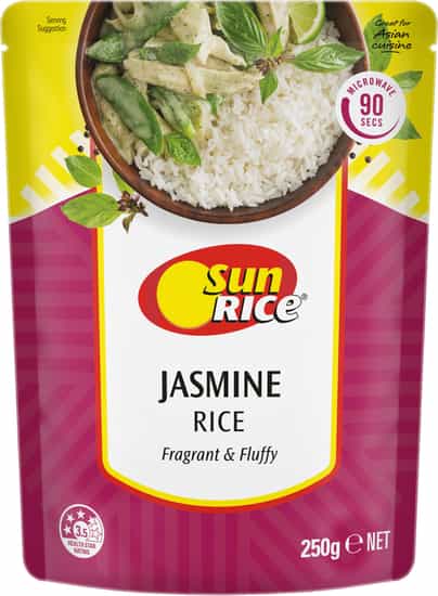 SunRice Microwave Jasmine Rice Pouch (250 gs)