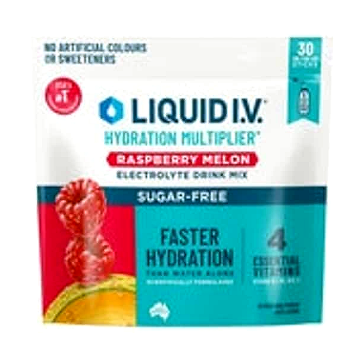Liquid I.V. Raspberry Melon Electrolyte Drink Mix Sachets (30 pk)