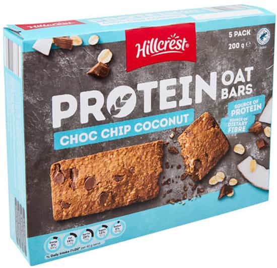 Hillcrest Chocolate Chip Coconut Oat Protein Bars (200 gs)
