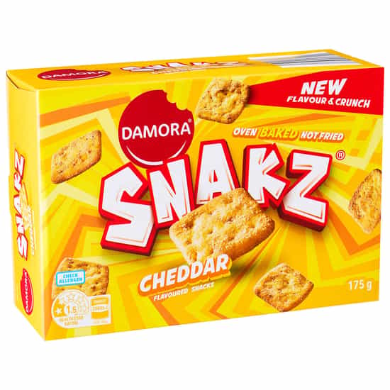 Damora Snakz Cheddar Snacks (175 gs)