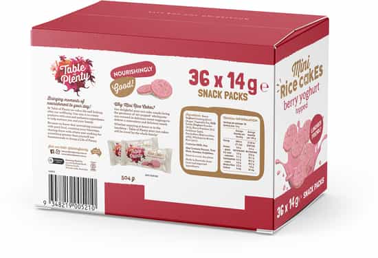 Table of Plenty Yoghurt & Berry Mini Rice Cakes (14 g × 36 pk)
