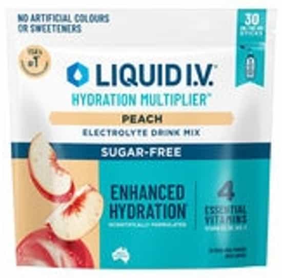 Liquid I.V. Sugar Free Peach Electrolyte Drink Mix (30 pk)
