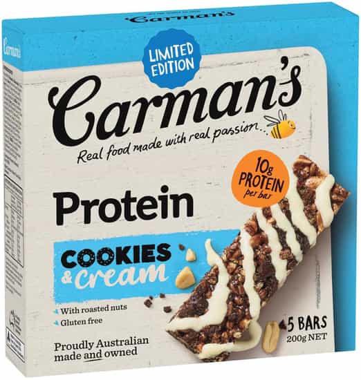 Carman's Limited Edition Cookies & Cream Protein Bars (40 g 5 pks)