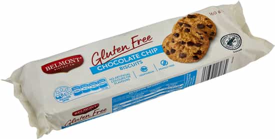 Belmont Gluten Free Chocolate Chip Biscuits (160 gs)