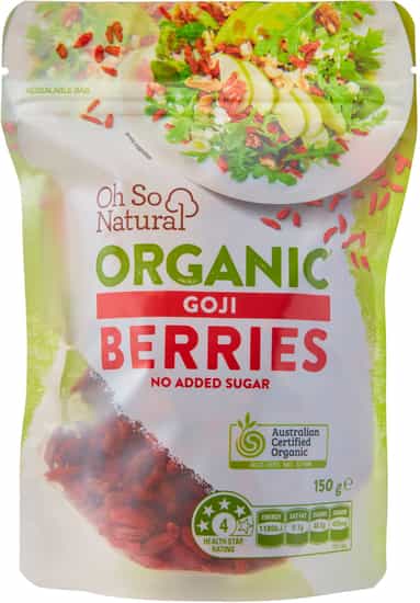Oh So Natural Organic Goji Berries (150 gs)