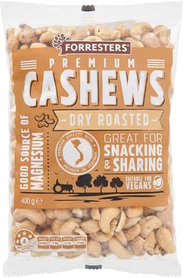 Forresters Dry Roasted Cashews (400 gs)