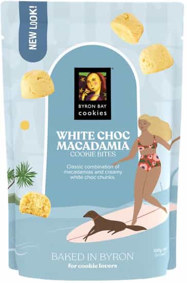 Byron Bay Cookies White Choc Macadamia Cookie Bites (100 gs)