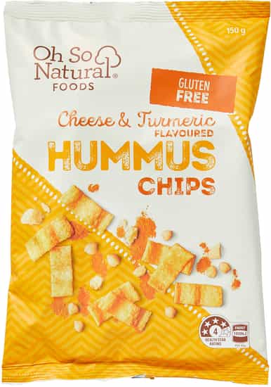 Oh So Natural Foods Turmeric & Cheese Hummus Chips (150 gs)