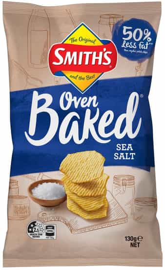 Smith's Oven Baked Sea Salt Potato Chips Share Pack (130 gs)