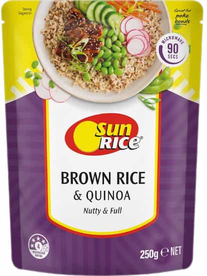 SunRice Microwave Brown Rice & Quinoa Pouch (250 gs)