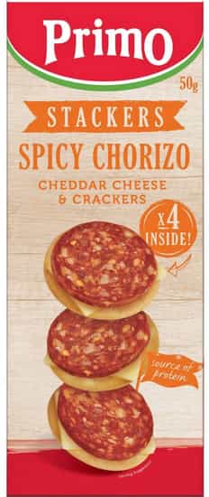 Primo Foods Spicy Chorizo Cheddar Cheese & Crackers (50 gs)
