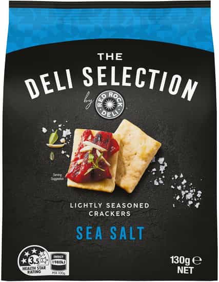 Red Rock Deli Sea Salt Crackers (130 gs)