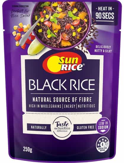 SunRice Microwave Black Rice Pouch (250 gs)