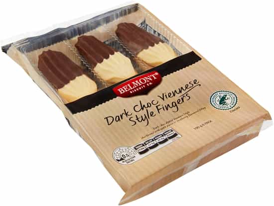 Belmont Biscuit Co. Dark Choc Viennese Style Fingers 6 Pack (190 gs)