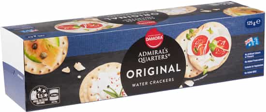 Damora Admiral's Quarters Original Water Crackers (125 gs)