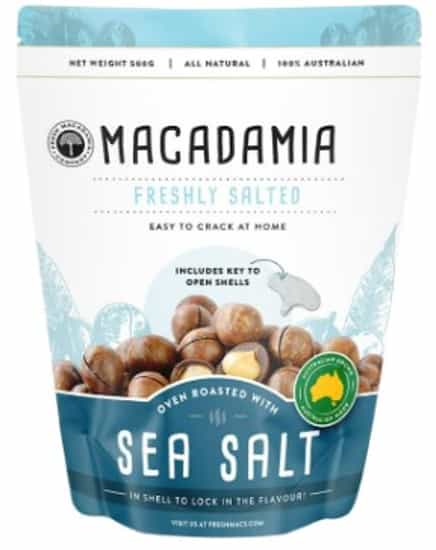 Fresh Macadamia Company Sea Salt Inshell Macadamias (500 g)