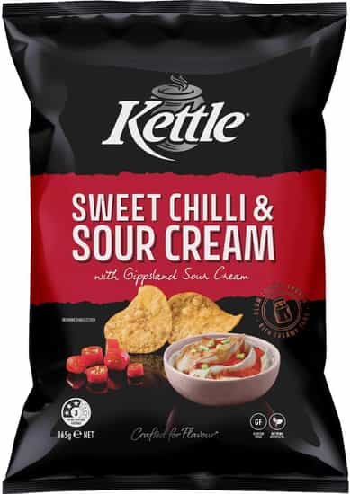 Kettle Foods Sweet Chilli & Sour Cream Potato Chips (165 gs)