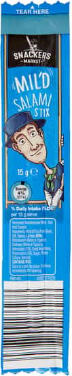 Snackers Market Mild Salami Stix (15 gs)