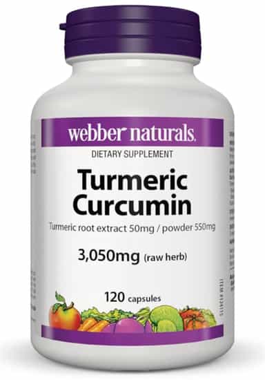 Webber Naturals Turmeric Curcumin Capsules (120 pk)