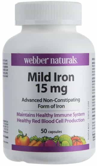 webber naturals Mild Iron 15mg capsules (50 pk)