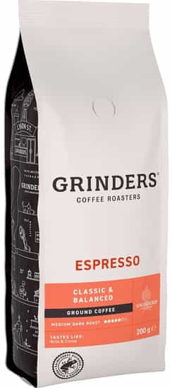 Grinders Espresso Ground Coffee (200 gs)