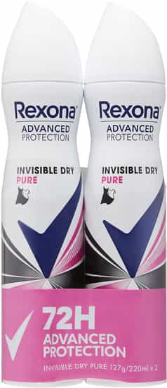 Rexona Advanced Protection 72 Hour Pure Antiperspirant (127 g 2 pks)