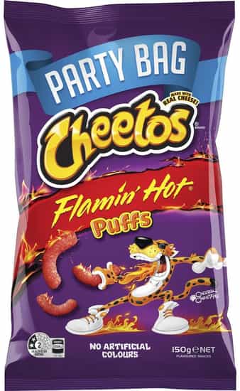 Cheetos Flamin' Hot Puffs Party Bag (150 gs)