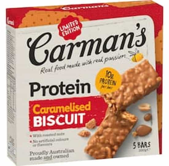 Carman's Protein Caramelised Biscuit Bars (200 g × 5 pks)