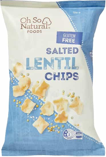 Oh So Natural Foods Salted Lentil Chips (120 gs)