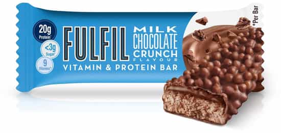 FULFIL Low Sugar Milk Chocolate Flavour Vitamin & Protein Bar (55 gs)