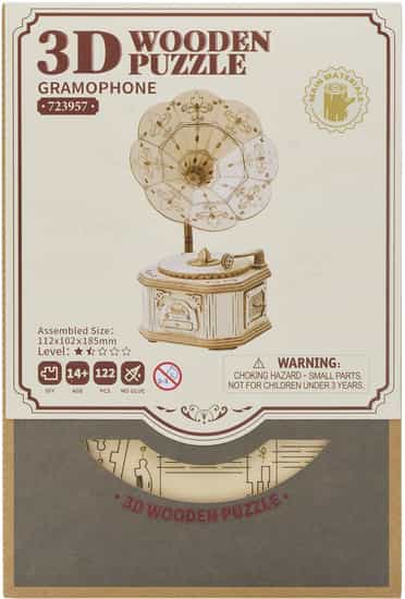 3D Wooden Gramophone Puzzle (1 each)