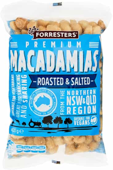 Forresters Roasted & Salted Macadamias (400 gs)