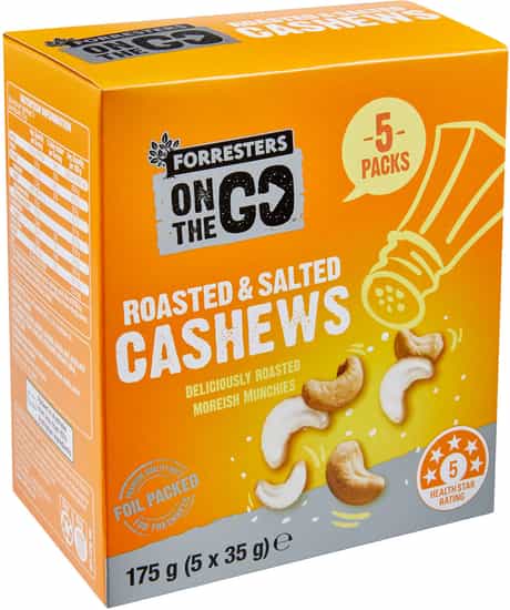 Forresters On The Go Roasted & Salted Cashews (175 gs)