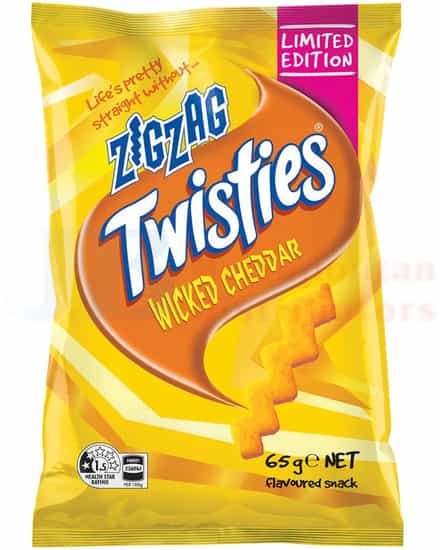 Twisties Zig Zag Wicked Cheddar (65 gs)