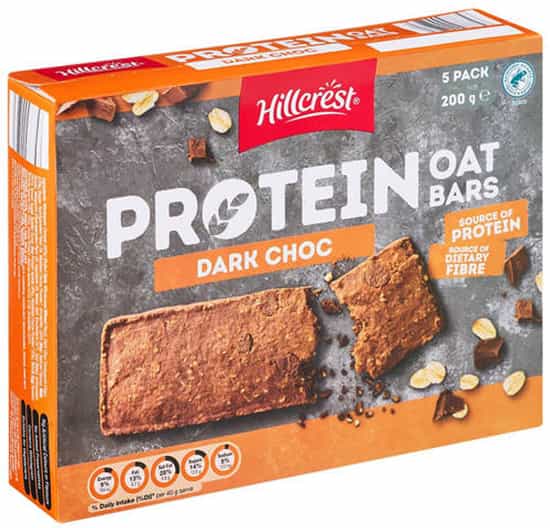 Hillcrest Dark Chocolate Oat Protein Bars (200 gs)