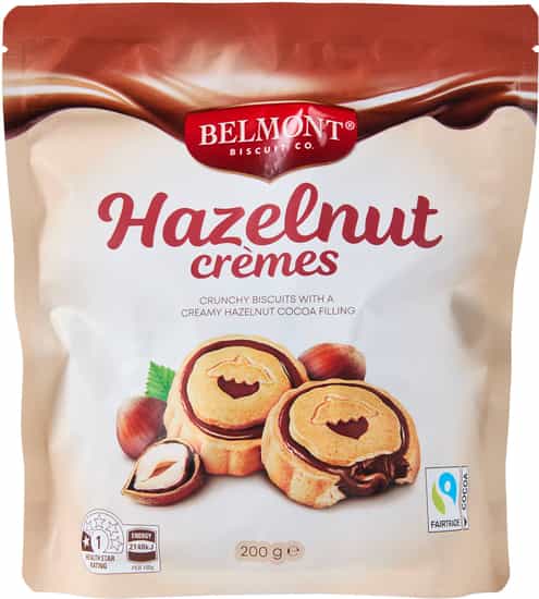 Belmont Biscuit Co Hazelnut Cremes Biscuits (200 gs)