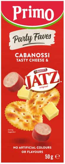 Primo Party Faves Cabanossi Cheese and Jatz Crackers (50 gs)