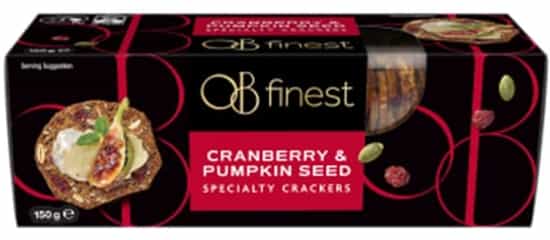 OB Finest Cranberry & Pumpkin Seed Specialty Crackers (150 gs)