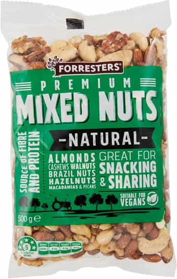 Forresters Natural Mixed Nuts (500 gs)