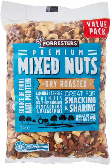 Forresters Vegan Dry Roasted Mixed Nuts (1 kg)