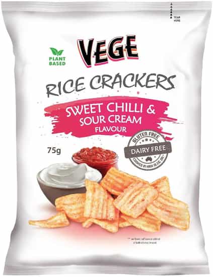 Vege Chips Sweet Chilli & Sour Cream Rice Crackers (75 gs)