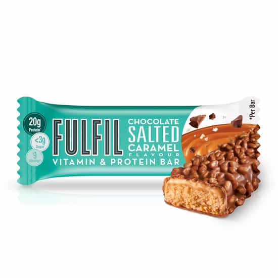 FULFIL Low Sugar Salted Caramel Flavour Vitamin & Protein Bar (55 gs)