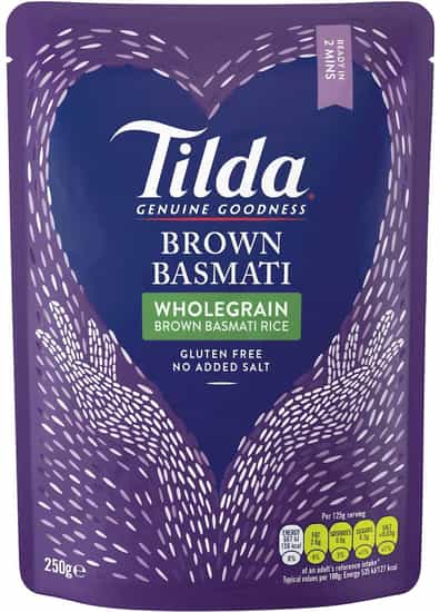 Tilda Microwave Steamed Brown Basmati Rice (250 gs)