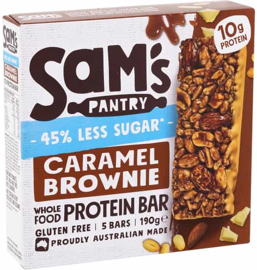 Sam's Pantry Low Sugar Caramel Brownie Protein Bars (190 g × 5 pks)