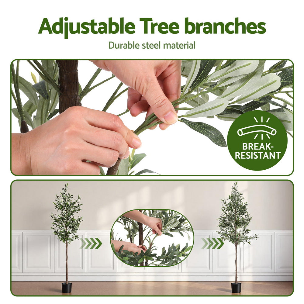 Artiss 180cm Artificial Olive Tree Faux Trees Indoor Decor - AP-TREE-OLIVE-180