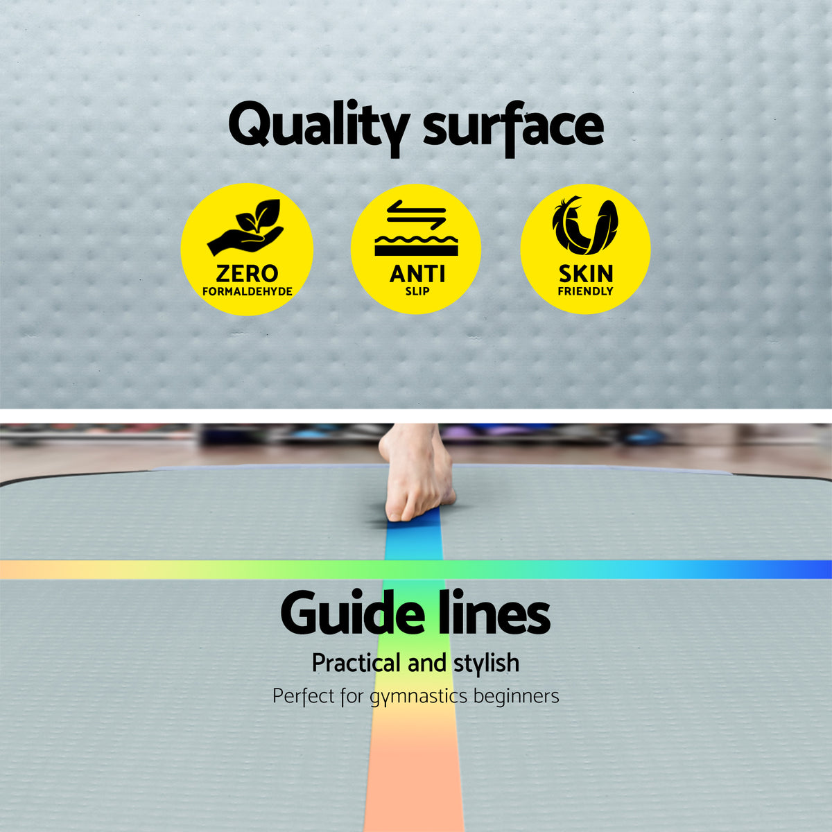 Everfit 4M Air Track Gymnastics Tumbling Exercise Cheerleading Mat Inflatable